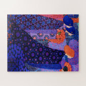 アールヌーボーアート，ダンテ，女性，モリス，カラフル，ビン ジグソーパズル (横)