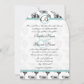 アールヌーボーアールデコデイジー結婚式招待状 招待状 (正面)