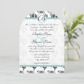 アールヌーボーアールデコデイジー結婚式招待状 招待状 (スタンド正面)