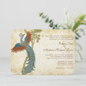 アールヌーボーアールデコピーコ結婚ックバード 招待状 (スタンド正面)