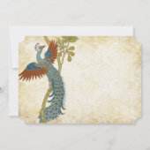 アールヌーボーアールデコピーコ結婚ックバード 招待状 (裏面)