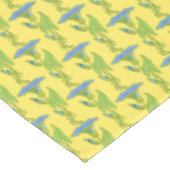 アールヌーボーイエローイポモアフローラ壁紙ダマスク テーブルクロス (アングル)