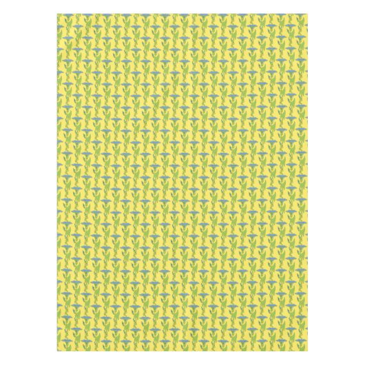 アールヌーボーイエローイポモアフローラ壁紙ダマスク テーブルクロス (正面)