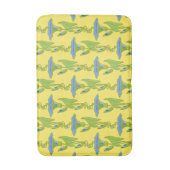 アールヌーボーイエローイポモアフローラ壁紙ダマスク バスマット (正面縦)