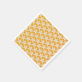 アールヌーボーイエロージョンキルフローラ壁紙ダマスク スタンダードカクテルナプキン (角)