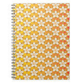 アールヌーボーイエロージョンキルフローラ壁紙ダマスク ノートブック (正面)