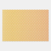 アールヌーボーイエロージョンキルフローラ壁紙ダマスク ラッピングペーパーシート (正面)