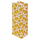 アールヌーボーイエロージョンキルフローラ壁紙ダマスク ワインギフトバッグ (裏面アングル)