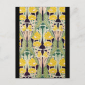 アールヌーボーイエローフラワーズ ポストカード (正面)
