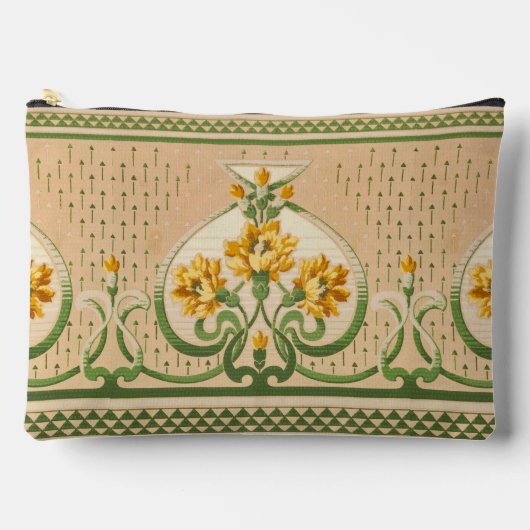 アールヌーボーイエローブークセメダリオン結婚ズ アクセサリーポーチ (正面)