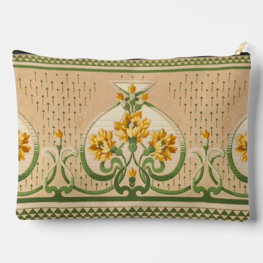 アールヌーボーイエローブークセメダリオン結婚ズ アクセサリーポーチ (裏面)