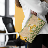 アールヌーボーイエローブークセメダリオン結婚ズ アクセサリーポーチ