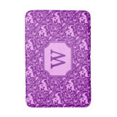 アールヌーボーイカット – オーキッド&パープル バスマット (正面縦)