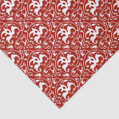 アールヌーボーイカット – ダーク赤と白 薄葉紙 (詳細)