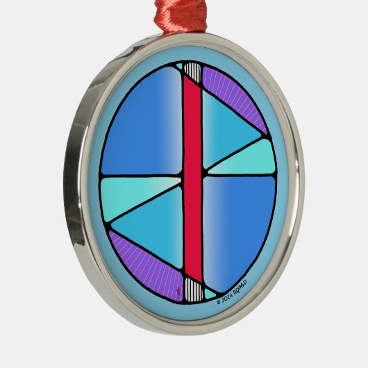 アールヌーボーイサルーン メタルオーナメント (右)