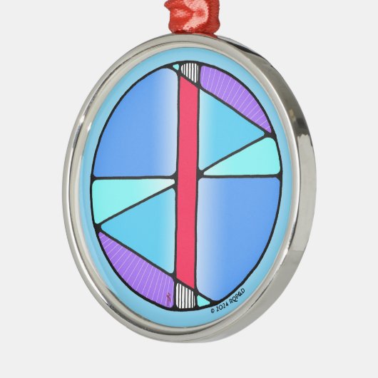 アールヌーボーイサルーン メタルオーナメント (左)