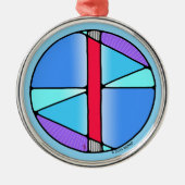 アールヌーボーイサルーン メタルオーナメント (正面)