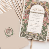 アールヌーボーインスパイアイス結婚イスラーム 招待状