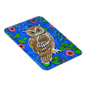 アールヌーボーインスパイアオバルトブルーのブラウン マグネット (右側)