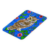 アールヌーボーインスパイアオバルトブルーのブラウン マグネット (左側)