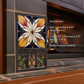 アールヌーボーインスパイアクラシックフローラ幾何学 タイル