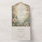アールヌーボーインスパイアフローラ結婚交響曲 オールインワン招待状 (内側)