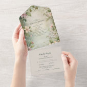 アールヌーボーインスパイアフローラ結婚交響曲 オールインワン招待状 (貼ってはがせる)