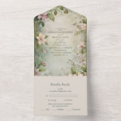 アールヌーボーインスパイアフローラ結婚交響曲 オールインワン招待状 (内側)