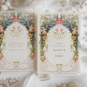 アールヌーボーインスパイアフローラ結婚交響曲 招待状