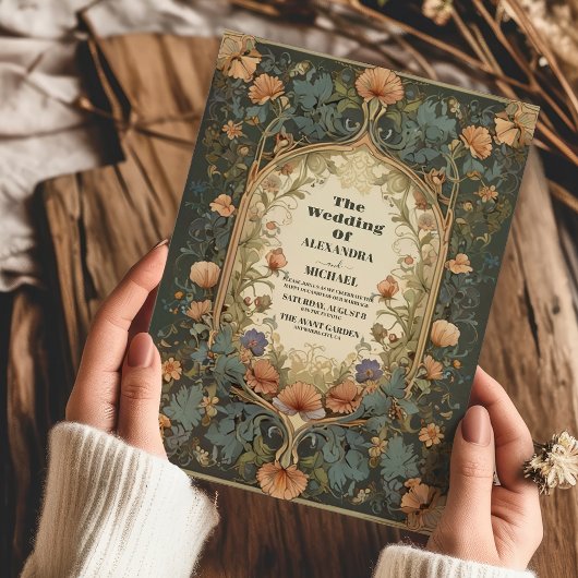 アールヌーボーインスパイアフローラ結婚交響曲 招待状