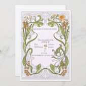 アールヌーボーインスパイア結婚式招待状 招待状 (正面/裏面)