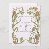 アールヌーボーインスパイア結婚式招待状 招待状 (正面/裏面)