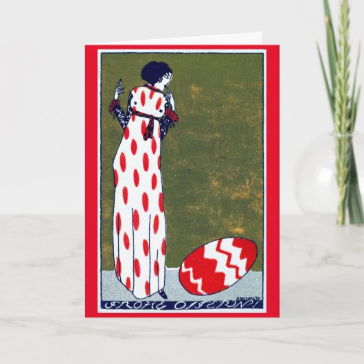 アールヌーボーイースターカード サンキューカード (正面)