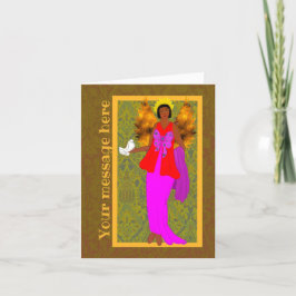 アールヌーボーウィリアムモリスクリスマスホリデーカード サンキューカード