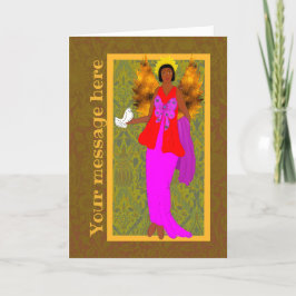 アールヌーボーウィリアムモリスクリスマスホリデーカード サンキューカード