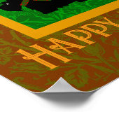 アールヌーボーウィリアムモリスハッピーホリデーズレトロ ポスター (角)