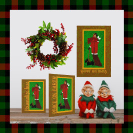 アールヌーボーウィリアムモリスハッピーホリデーズレトロ ポスター