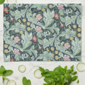 アールヌーボーウィリアムモリスレイチェスターフラワーズフォリア キッチンタオル (折り畳み)