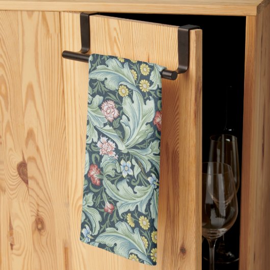 アールヌーボーウィリアムモリスレイチェスターフラワーズフォリア キッチンタオル (三つ折り)