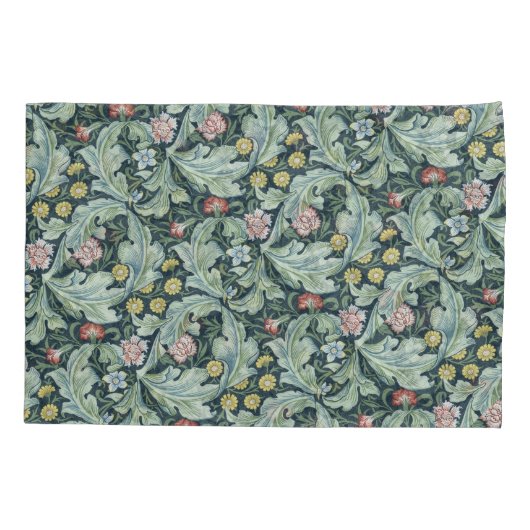 アールヌーボーウィリアムモリスレイチェスターフラワーズフォリア 枕カバー (裏面-左)