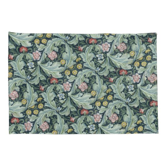 アールヌーボーウィリアムモリスレイチェスターフラワーズフォリア 枕カバー (裏面-右)