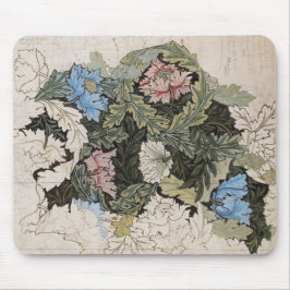 アールヌーボーウィリアム・モリスフローラリーススケッチ マウスパッド
