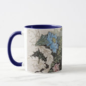 アールヌーボーウィリアム・モリス花柄スケッチ マグカップ (左)