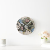 アールヌーボーウィリアム・モリス花柄スケッチ ラウンド壁時計 (ホーム)