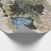 アールヌーボーウィリアム・モリス花柄スケッチ ラッピングペーパー (角)