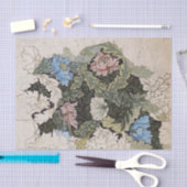 アールヌーボーウィリアム・モリス花柄スケッチ 薄葉紙 (クラフト)