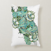 アールヌーボーウィリアム・モリス・アネノームフローラ アクセントクッション (正面(垂直))