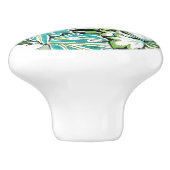 アールヌーボーウィリアム・モリス・アネノームフローラ セラミックノブ (側面)