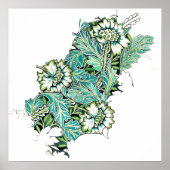 アールヌーボーウィリアム・モリス・アネノームフローラ ポスター (正面)