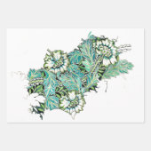 アールヌーボーウィリアム・モリス・アネノームフローラ ラッピングペーパーシート (正面)